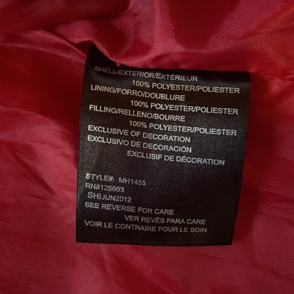 Hind Men’s Black & Red Full-Zip Puffer Jacket, Size Small - Picture 10 of 14